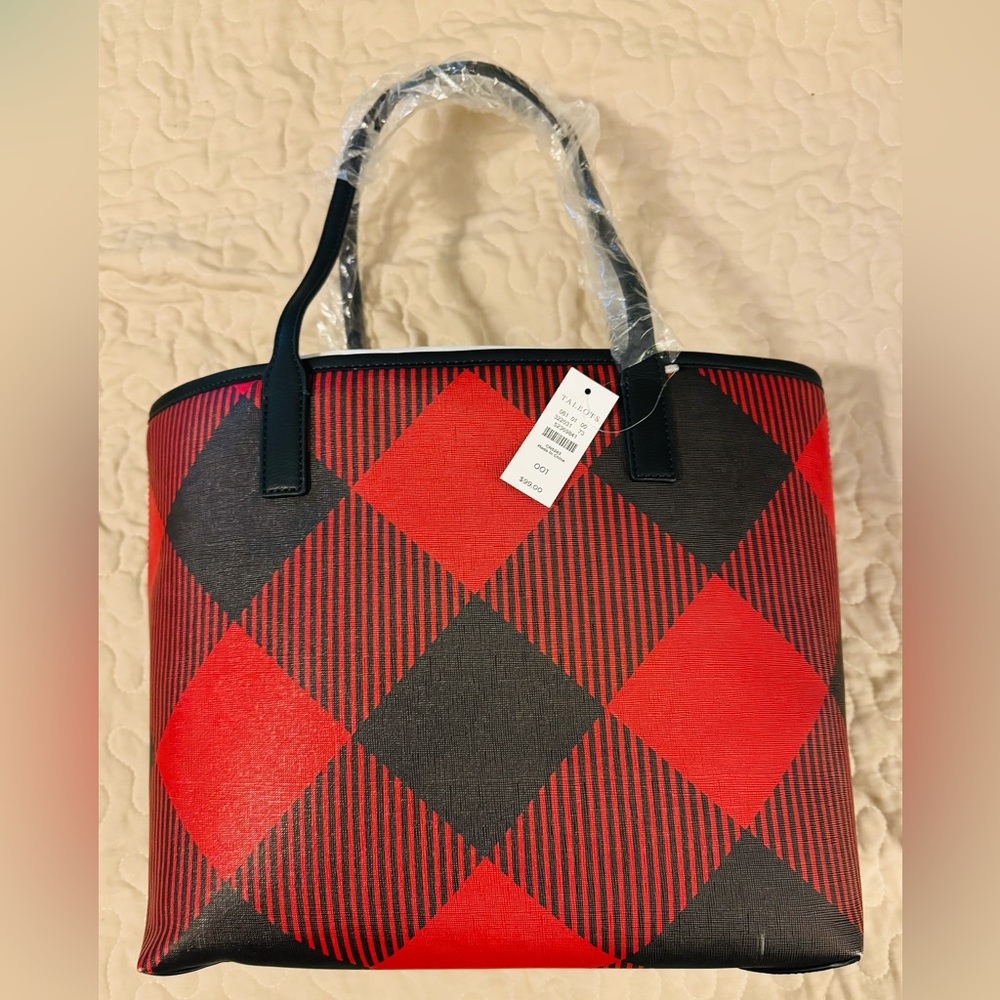 Talbots Buffalo Plaid Tote